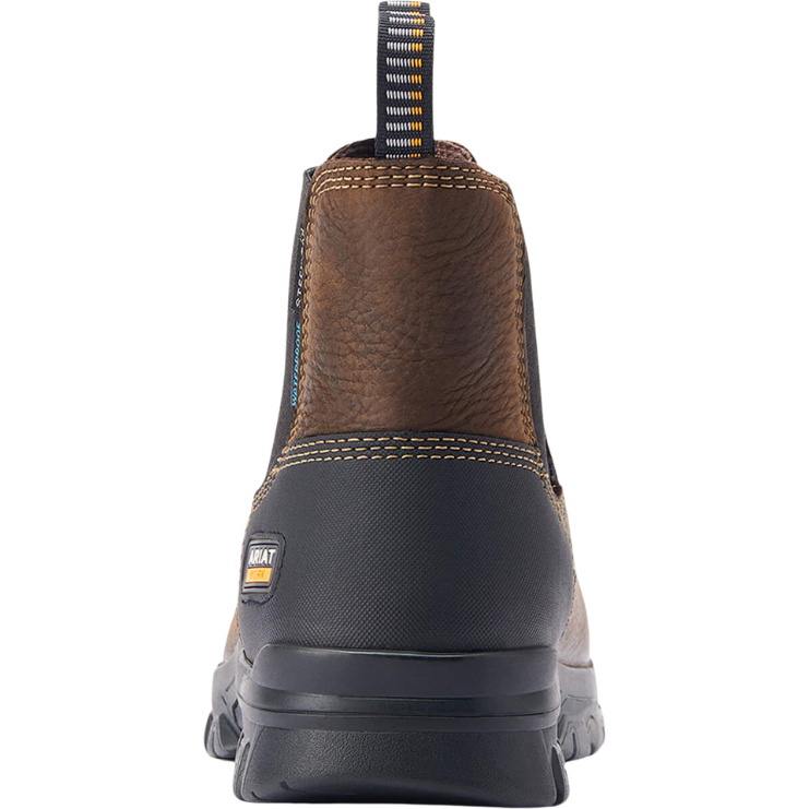 2025 Ariat Homme Treadfast Chelsea Imperméable à Bout En Acier Bottes De Travail 10044475 - Dark Brown
